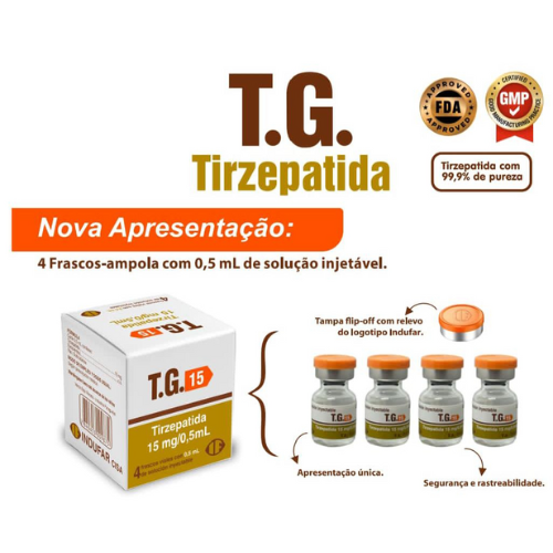 T.G Tirzepatida Lote Limitado15mg/0.5ml 4 AMP