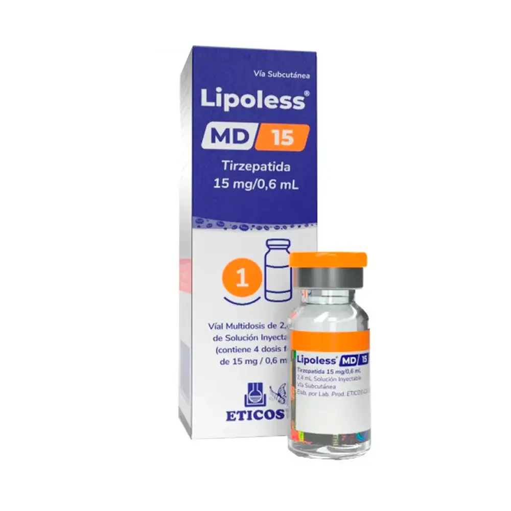 Lipoless MD 15mg Tirzepatida - 01 ampola 4 doses 2,4ml